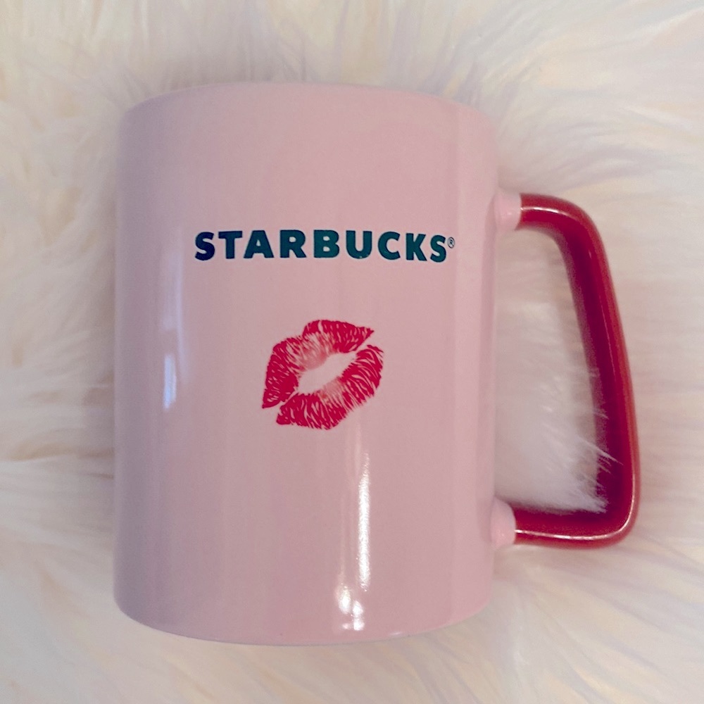 Pink Starbucks mug Kiss 💋 New NWOT